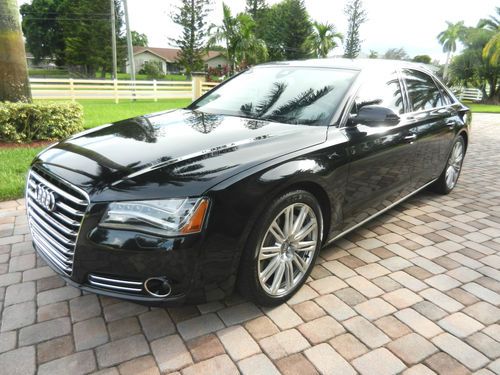 Mint one owner 2012 audi a8l, 4.2 liter quattro, 23k miles, black/black