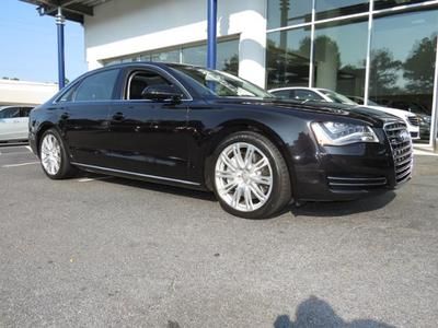 2012 audi a8-l quattro navigation/panorama moonroof/wood trim/alloy wheels