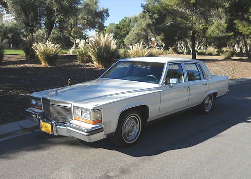 1989 cadillac brougham artic white low mile original performs as new no reserve!