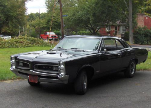 1966 pontiac gto hardtop 389 ci motor 4 sp transmission black on black