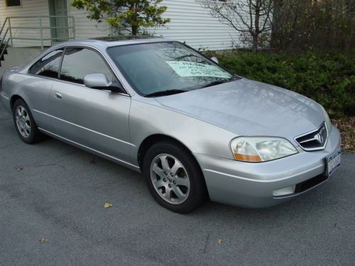 2001 acura cl, silver,blk leather,sunroof, new rebuilt h&amp;a autotrans,strong eng!