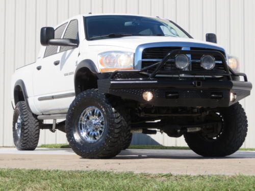 06 3500 mega-cab (5.9) cummins h.o 4x4 lifted 6&#034; lift 37&#034; tires swb carfax tx !!