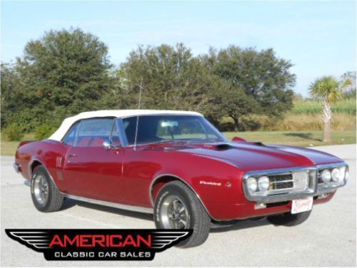 1967 pontiac firebird 400 v-8 a/c ps pb p top hood tach over restored show car