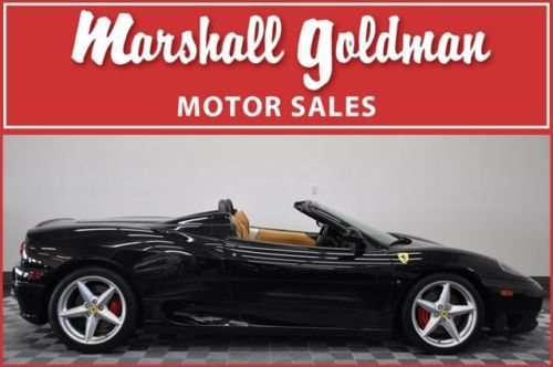 2004 ferrari 360 spider in black with tan leather 18000 miles f1 navigation