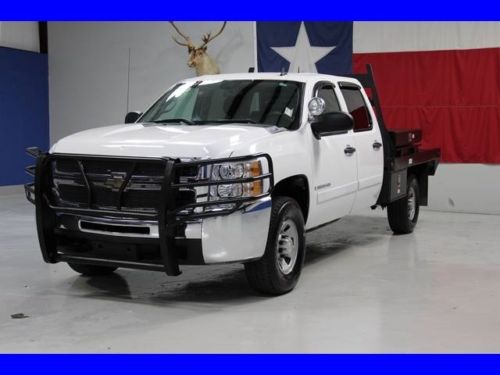 2007 silverado 3500 6.6l diesel 4x4 1-owner flatbed srw crew carfax