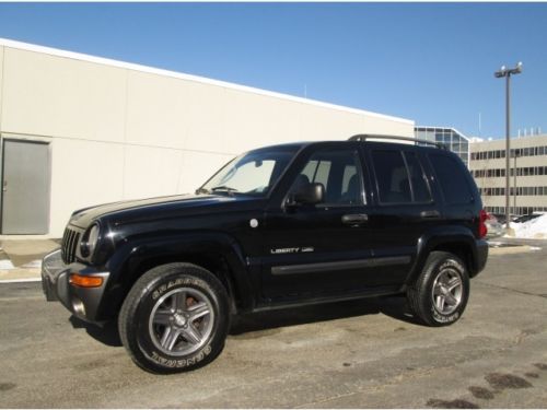 2004 jeep liberty rocky mountain edition 4x4 v6 black loaded very clean must see