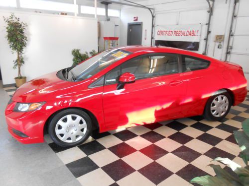 2012 Honda Civic Coupe EX NO RESERVE Salvage Rebuildable Easy repair, image 2