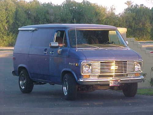 1976 chevy van swb 400ci sbc 4bbl turbo 350 p/s p/b headers  nice driver