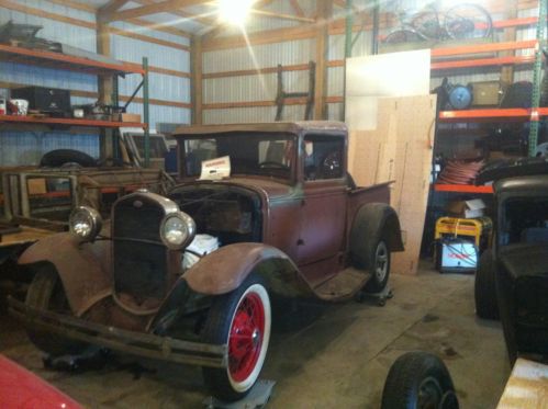 1931 model a pickup truck late 31 steel roof 32 style bed project barn find