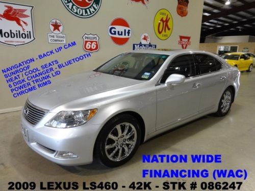 2009 ls 460,sunroof,nav,htd/cool lth,park sensors,chrome whls,42k,we finance!!