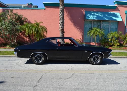 1969 chevrolet chevelle 396 v8, real black car, 12 bolt rearend, drives great!!!