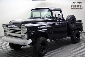 1958 chevy apache big window! napco 4x4! frame off restoration! extremely rare!