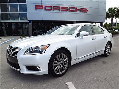 2013 lexus ls460 white over black leather 1 fl owner comfort pkg weather pkg