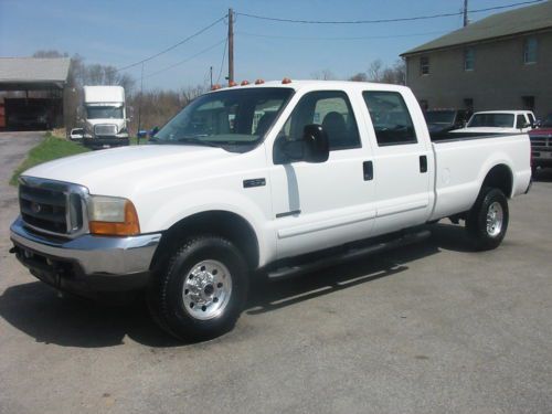 01 ford f350xlt 4wd crew superduty 8&#039; powerstroke 7.3 western rustfree truck