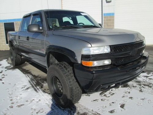 2002 chevy 4wd crew cab 6.6l duramax 101k miles mechanics special rebuilt title