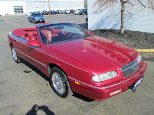 1995 chrysler lebaron gtc convertible 2-door 3.0l red carfax 1-owner 58203 miles