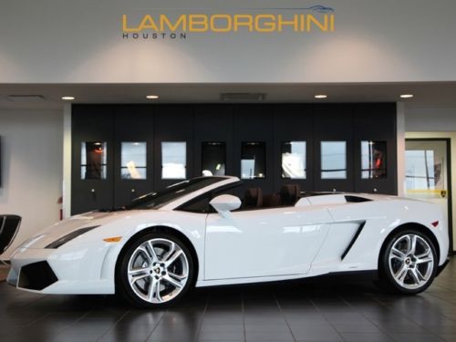 2012 lamborghini gallardo lp550-2 e-gear spyder white brown elegant combination!