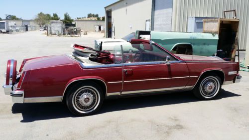 1985 cadillac eldorado biarritz convertible (maroon)