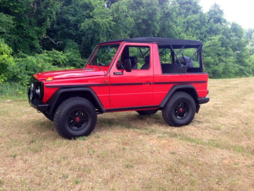 1987 mercedes benz 230 ge g wagen cabriolet red, image 2