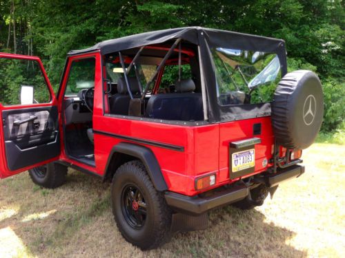 1987 mercedes benz 230 ge g wagen cabriolet red, image 4