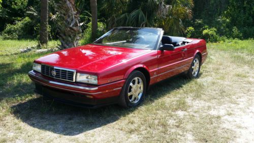 1993 cadillac allante northstar convertible metallic red and black leather