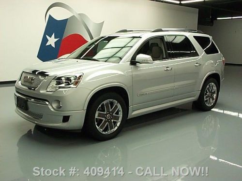 2012 gmc acadia denali dual sunroof nav rear cam 62k mi texas direct auto