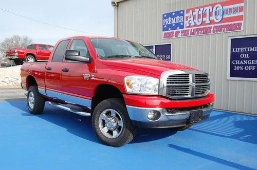 09 1 ton srw single wheel 4door crew quad cab 4x4 red 6.7l cummins turbo diesel