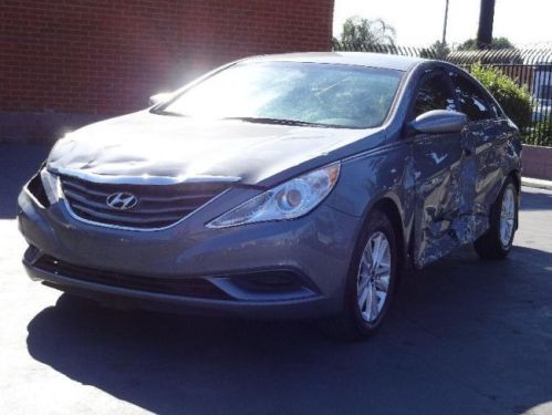 2013 hyundai sonata gls damaged rebuilder runs! only 18k miles economical l@@k!!