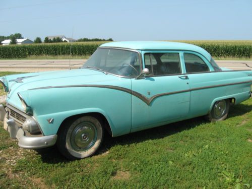 1955 ford fairlane club sedan. rust free original west coast car