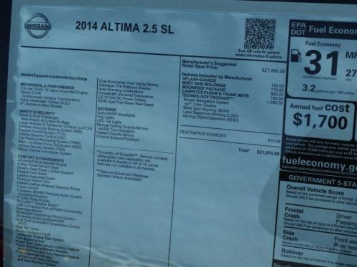 2014 Nissan Altima 2.5 SL, US $27,121.00, image 10