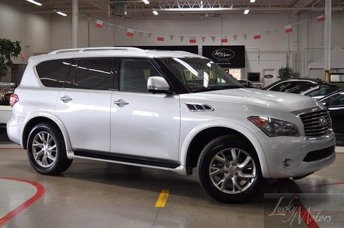 2012 infiniti qx56 7-pass, one florida owner, navi, rear dvd, backup cam, sat