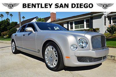 2013 bentley mulsanne. silver storm over beluga. rear entertainment. loaded!