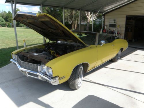 1972 buick skylark custom convertible 2-door 5.7l