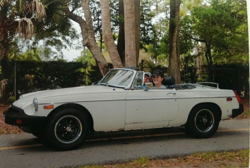 1978 mg mgb white original clean convertible british car