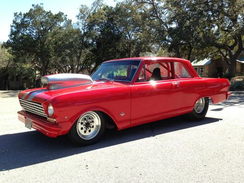 Nova pro street drag pro touring hot rod chevy red chevrolet 1962-79