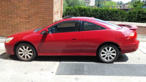 Red 2006 honda accord ex-l