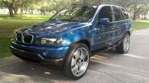 3.0i suv 3.0l cd awd nav clean from fl nice chrome wheels blue/tan clean carfax