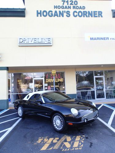 2004 ford thunderbird t-bird convertible, black on black, warranty! like new!!!