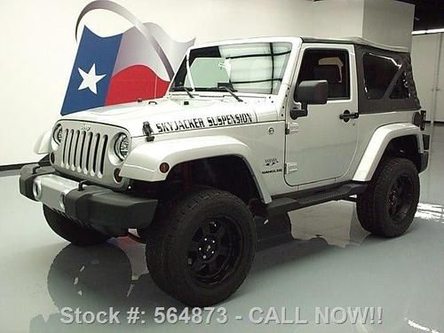 2008 jeep wrangler sahara 4x4 lift auto convertible 33k texas direct auto