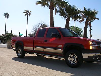 2003 chevy k2500 ls 4x4 x cab lwb duramax diesel x clean !!rust free!! arizona