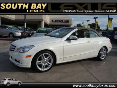 2011 mercedes-benz e350 convertible 2-door 13k miles white/beige loaded!