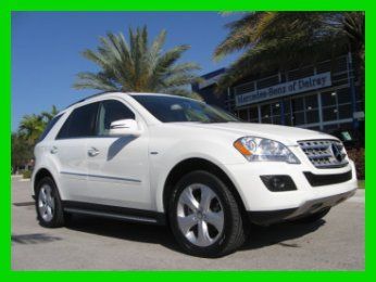 11 certified white ml-350 bluetec 4-matic awd 3l v6 diesel suv *navigation *flor