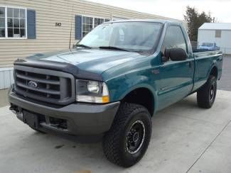 2002 ford f-250 xl 7.3l powerstroke diesel 4x4 long bed single cab rust free!!!