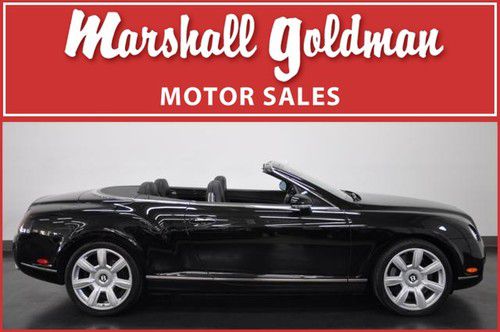 2007 bentley continental gtc convertible black with black leather 23,000 miles