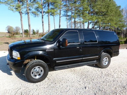 Black 2003 ford excursion 4x4 limited, 6.0 powerstroke diesel, only 111000 miles
