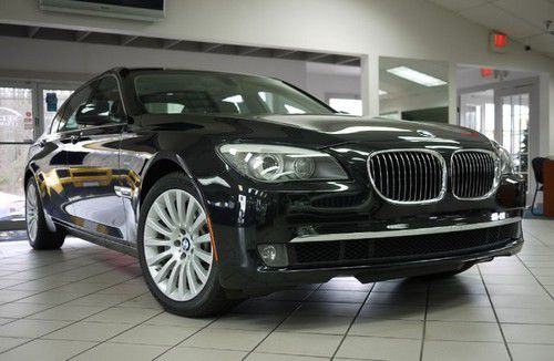 1 owner 750li rwd luxury &amp; cold weather pkg 19 whls bmw apps rear shades black!!