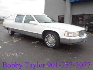 96 cadillac funeral hearse coach white no rust runs great fleetwood hearse