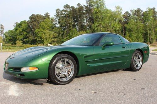 1998 vette coupe rare fairway green 1 of 129! chrome bose targa michelins must c