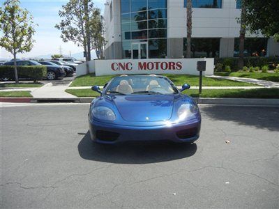 2005 ferrari 360 spider f1 tour de france blue tdf / low miles / 12 in stock