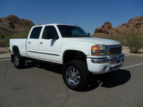 2006 gmc 2500hd crew cab 4x4 duramax diesel lifted!